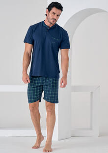 PIGIAMA UOMO MEZZA MANICA PANTALONCINO 