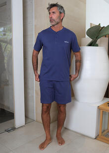 PIGIAMA UOMO MEZZA MANICA PANTALONCINO 