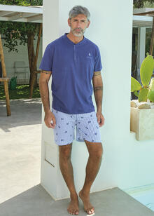 PIGIAMA UOMO MEZZA MANICA PANTALONCINO 