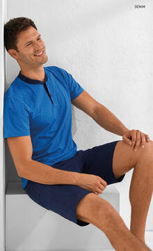 PIGIAMA UOMO MEZZA MANICA PANTALONCINO 