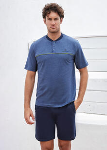 PIGIAMA UOMO MEZZA MANICA PANTALONCINO 