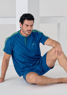 PIGIAMA UOMO MEZZA MANICA PANTALONCINO 