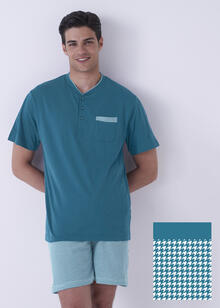 PIGIAMA UOMO MEZZA MANICA PANTALONCINO 