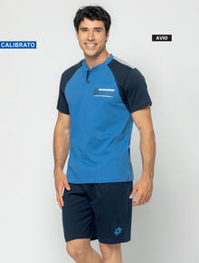PIGIAMA UOMO MEZZA MANICA PANTALONCINO CALIBRATO 