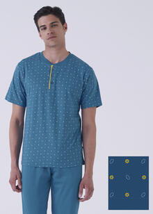 PIGIAMA UOMO MEZZA MANICA PANTALONE LUNGO 