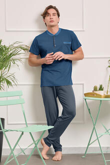 PIGIAMA UOMO MEZZA MANICA PANTALONE LUNGO 