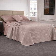 QUILT 2 PIAZZE VELOUR TRAPUNTATO A ROMBI CM 260X260 