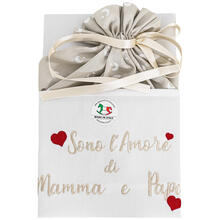 SACCHETTO NASCITA AMORE DI MAMMA E PAPA' 