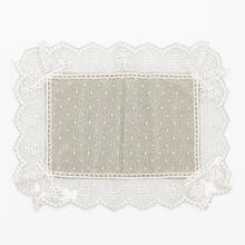 SET 3 PEZZI ARREDO ELEGANTE IN TULLE CON PIZZO 