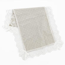 SET 3 PEZZI ARREDO ELEGANTE IN TULLE CON PIZZO 