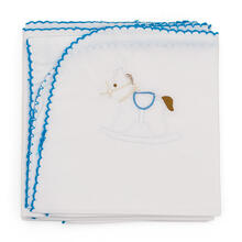 SET 3 QUADRATI DI MUSSOLA IN PERCALLE 100% COTONE 