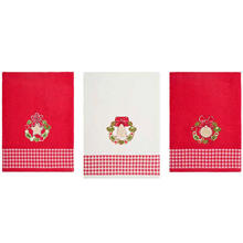SET 3 STROFINACCI SPUGNA BUSTA RICAMATI CM 50X80 