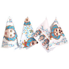 SET 4 ASCIUGAPIATTI TESSUTO CM 50X70 STAMPATI TESTE DI MORO 