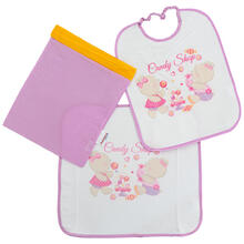 SET ASILO BAVETTA+TOVAGLIETTA+ SACCHETTO 