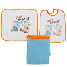 SET ASILO BAVETTA+TOVAGLIETTA+ SACCHETTO 