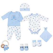 SET CORREDINO PRIMA NASCITA 7 PEZZI IN CALDO COTONE 