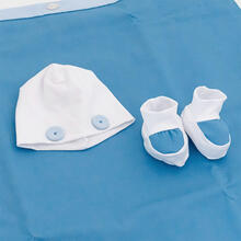 SET NEONATO COPERTINA+TUTINA+ CAPPELLINO+SCARPETTE 