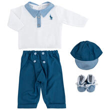MINISET NEONATO CON COMPLETINO + SCARPETTE E CAPPELLINO 