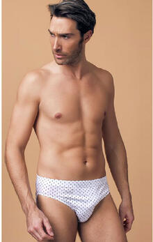 SLIP UOMO FANTASIA FONDO CHIARO COTONE MERCERIZZATO 