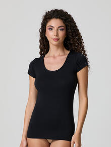 T-SHIRT MEZZA MANICA COTONE ELASTICIZZATO 