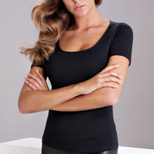 T-SHIRT ESTERNABILE COTONE ELASTICIZZATO SCOLLO AMPIO 