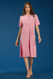 VESTAGLIA DONNA JERSEY MEZZA MANICA ABBOTTONATA 