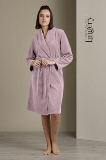 VESTAGLIA DONNA SCIALLATA IN PILE IN BUSTA 