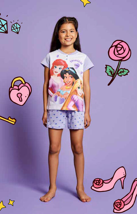 pigiama-bimba-corto-principesse