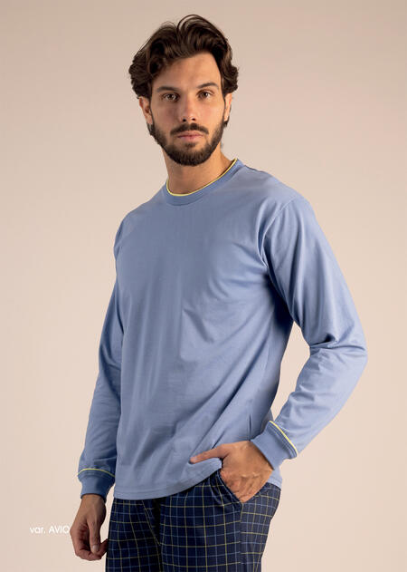 pigiama-uomo-lungo-jersey-girocollo