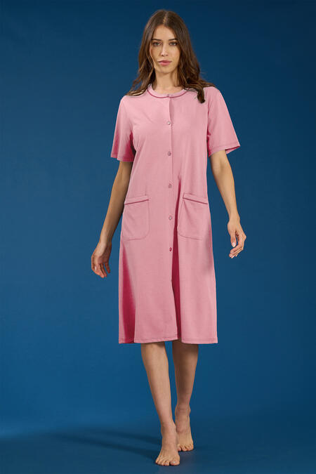 vestaglia-donna-jersey-mezza-manica-abbottonata
