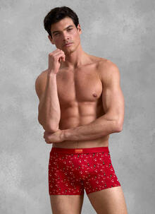 BOXER UOMO COTONE ELASTICIZZATO ROSSO NATALE