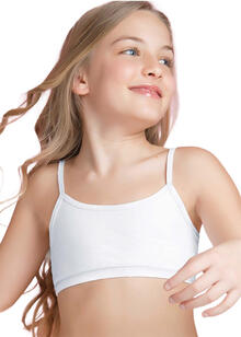 BRASSIERE BIMBA IN COTONE ELASTICIZZATO