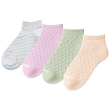 CALZINO DONNA FANTASIA FRESCO COTONE TRECCINA 
