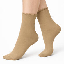 CALZINO DONNA MODA SMOLLATO TAGLIO VIVO 