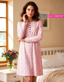 CAMICIA DA NOTTE DONNA INTERLOCK CALIBRATA 