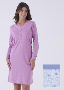 CAMICIA DA NOTTE DONNA MANICA LUNGA 