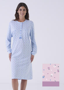 CAMICIA DA NOTTE DONNA MANICA LUNGA 