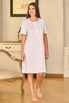 CAMICIA DA NOTTE DONNA MEZZA MANICA 