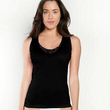 CAMICIOLA DONNA SPALLA LARGA PIZZO MACRAME 