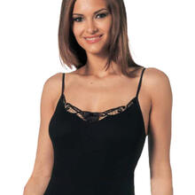 CAMICIOLA DONNA SPALLA STRETTA PIZZO MACRAME' 