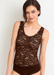 CANOTTA DONNA SPALLA LARGA PIZZO 