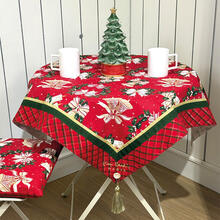 CENTROTAVOLA NATALIZIO COTONE STAMPATO CM 90X90 CON NAPPINE 