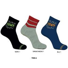 CONFEZIONE 3 PZ CALZINO BIMBO COTONE ELASTICIZZATO 