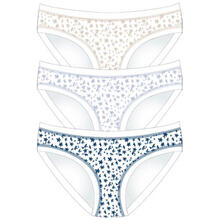 CONFEZIONE SLIP 3 PEZZI FANTASIA CON BORDINO 