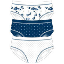 CONFEZIONE SLIP 3 PEZZI FANTASIA CON BORDINO 