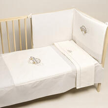 COORDINATO LETTINO 6 PEZZI RICAMATO PIUMONE CM 60X120