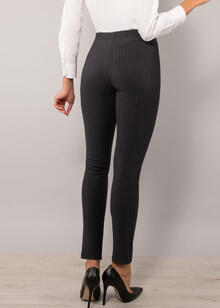 LEGGINGS DONNA GESSATO CON ELASTICO VITA COMODO 