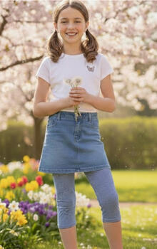 PANTACOLLANT BAMBINA 50 DEN CON RIGHINE PRIMAVERILE 