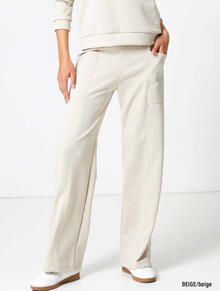 PANTALONE CON TASCA FELPINA IN VISCOSA 