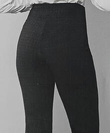 PANTALONE DONNA NEW LOOK TARTAN VITA ALTA 